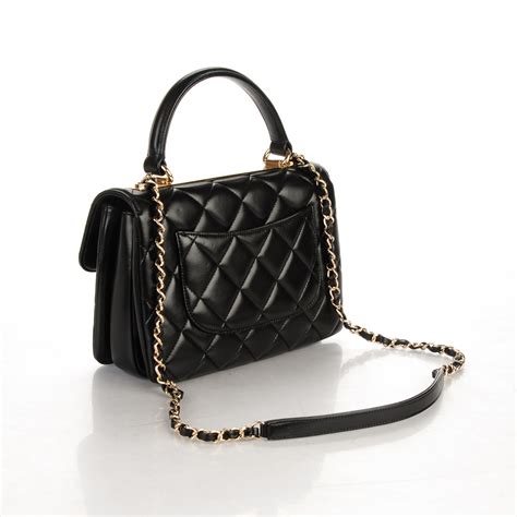 chanel mini flap bag荔枝皮|CHANEL Lambskin Quilted Mini Rectangular Flap Black.